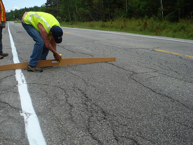 Rutting - Moderate умеренный уровень образования колеи на асфальтобетонном покрытии.